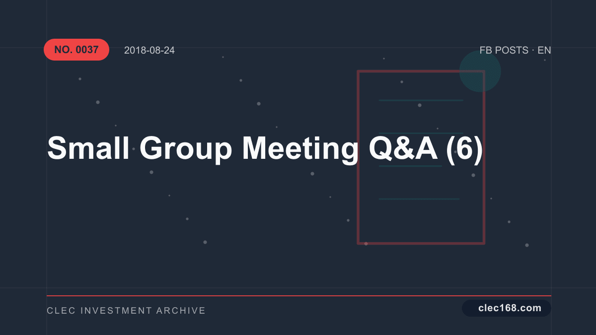 Small Group Meeting Q&A (6)