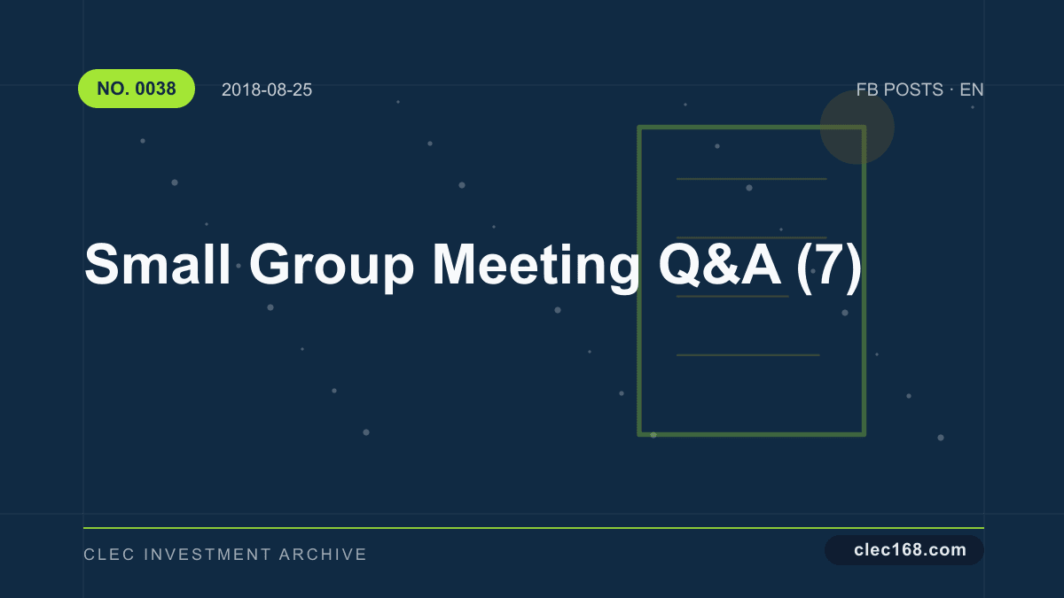 Small Group Meeting Q&A (7)