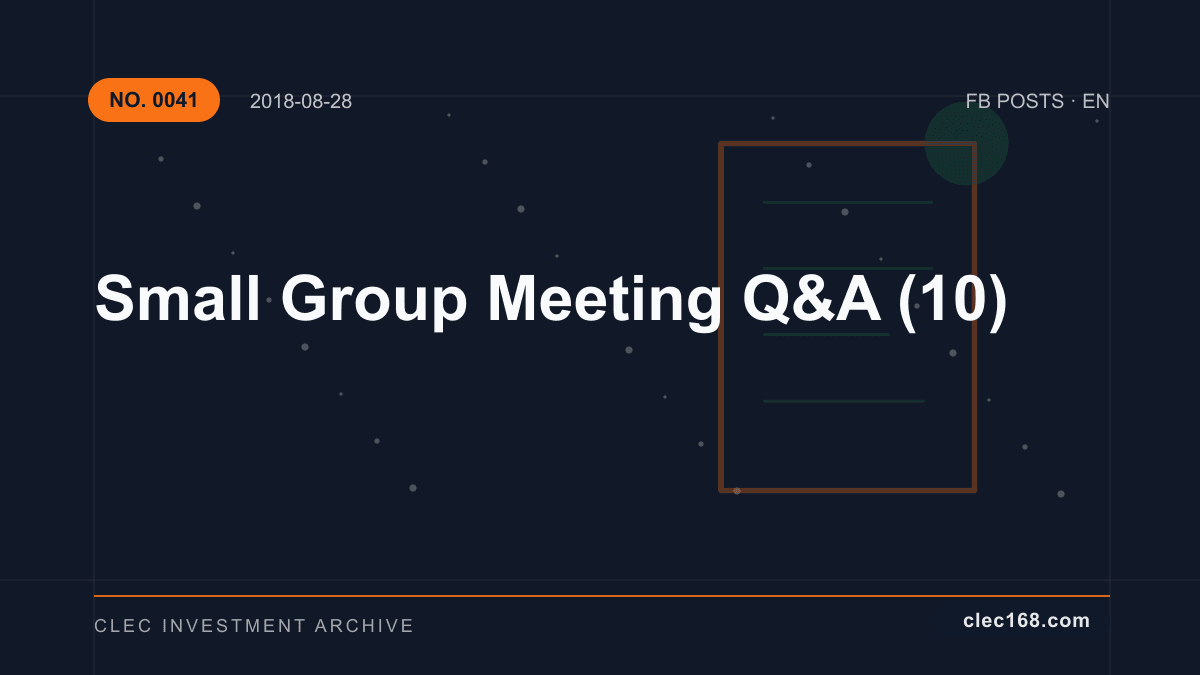 Small Group Meeting Q&A (10)