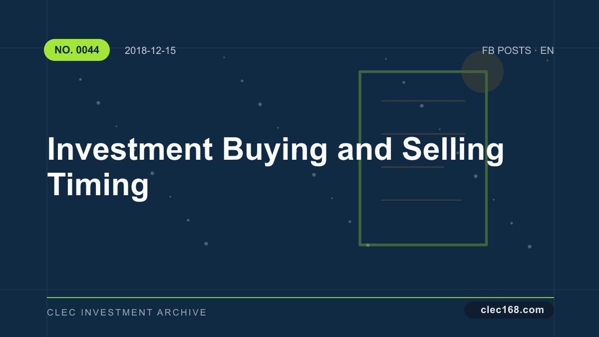 Investment Buying and Selling Timing