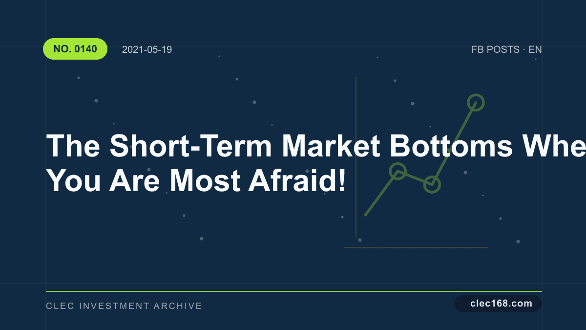 The Short-Term Market Bottoms When You Are Most Afraid!