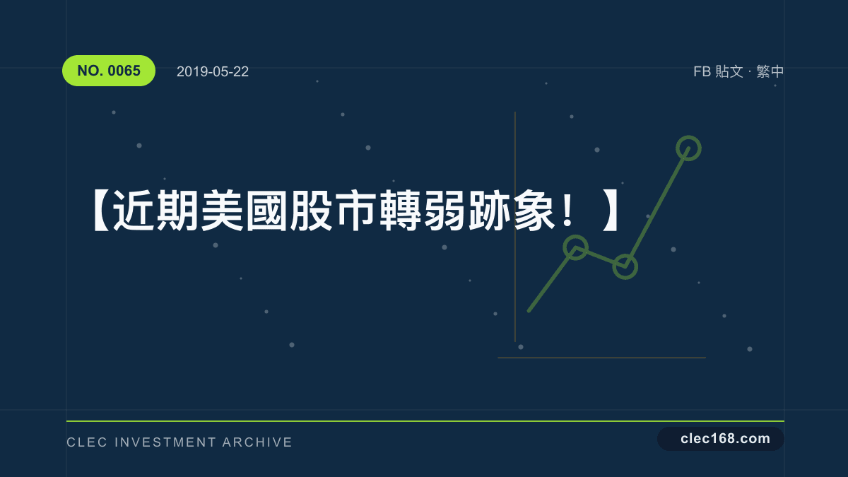 【近期美國股市轉弱跡象!】 【近期美國股市轉弱跡象!】