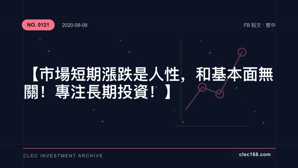 【市場短期漲跌是人性，和基本面無關！專注長期投資！】
