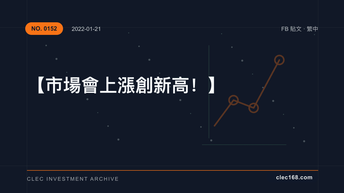 【市場會上漲創新高！】