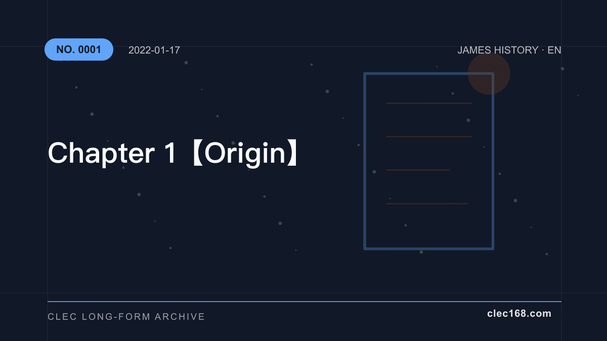 Chapter 1【Origin】