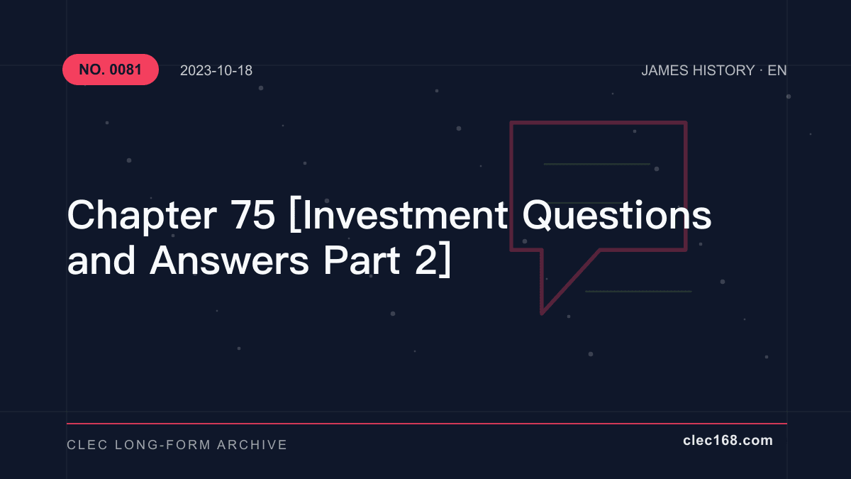 Chapter 75 [Investment Questions and Answers Part 2]