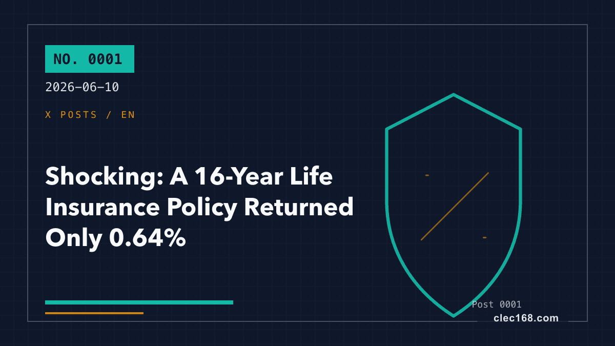 Shocking: A 16-Year Life Insurance Policy Returned Only 0.64%