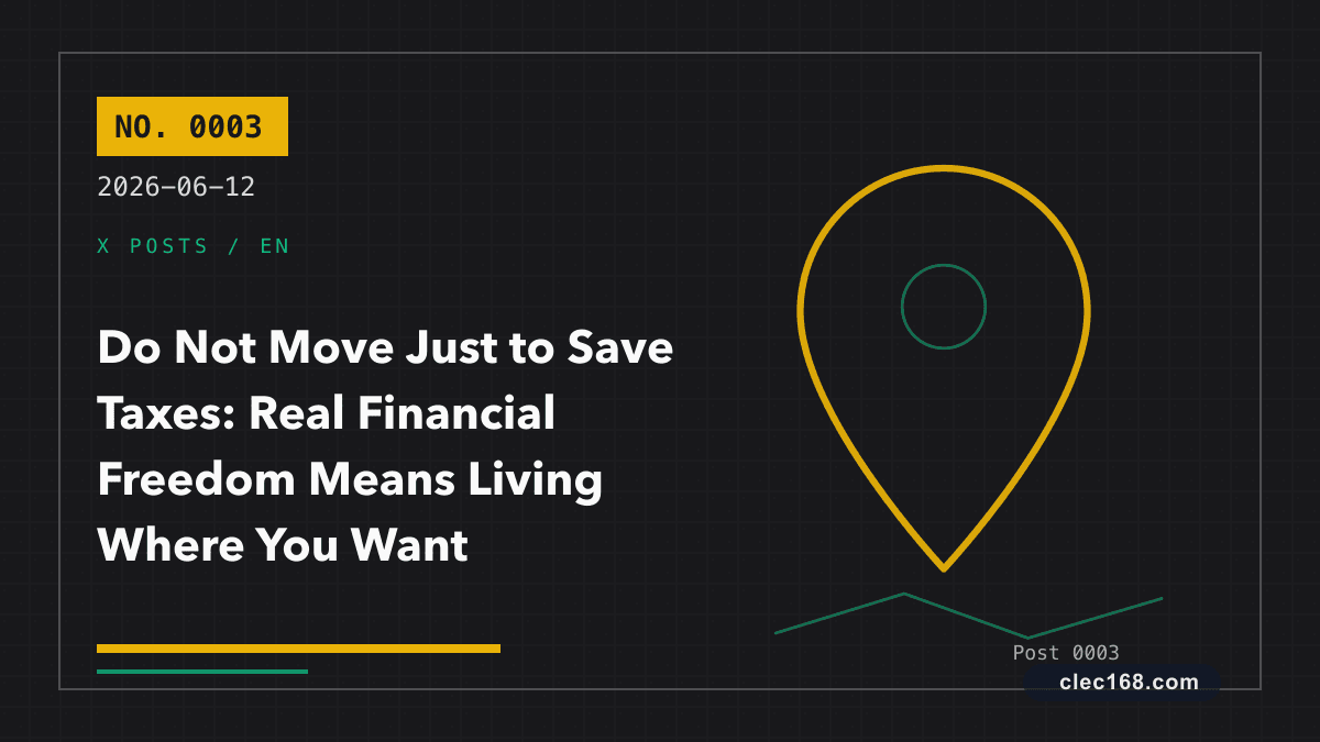 Do Not Move Just to Save Taxes: Real Financial Freedom Means Living Where You Want