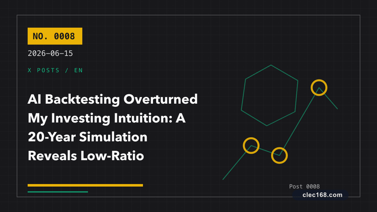 AI Backtesting Overturned My Investing Intuition: A 20-Year Simulation Reveals Low-Ratio Financing