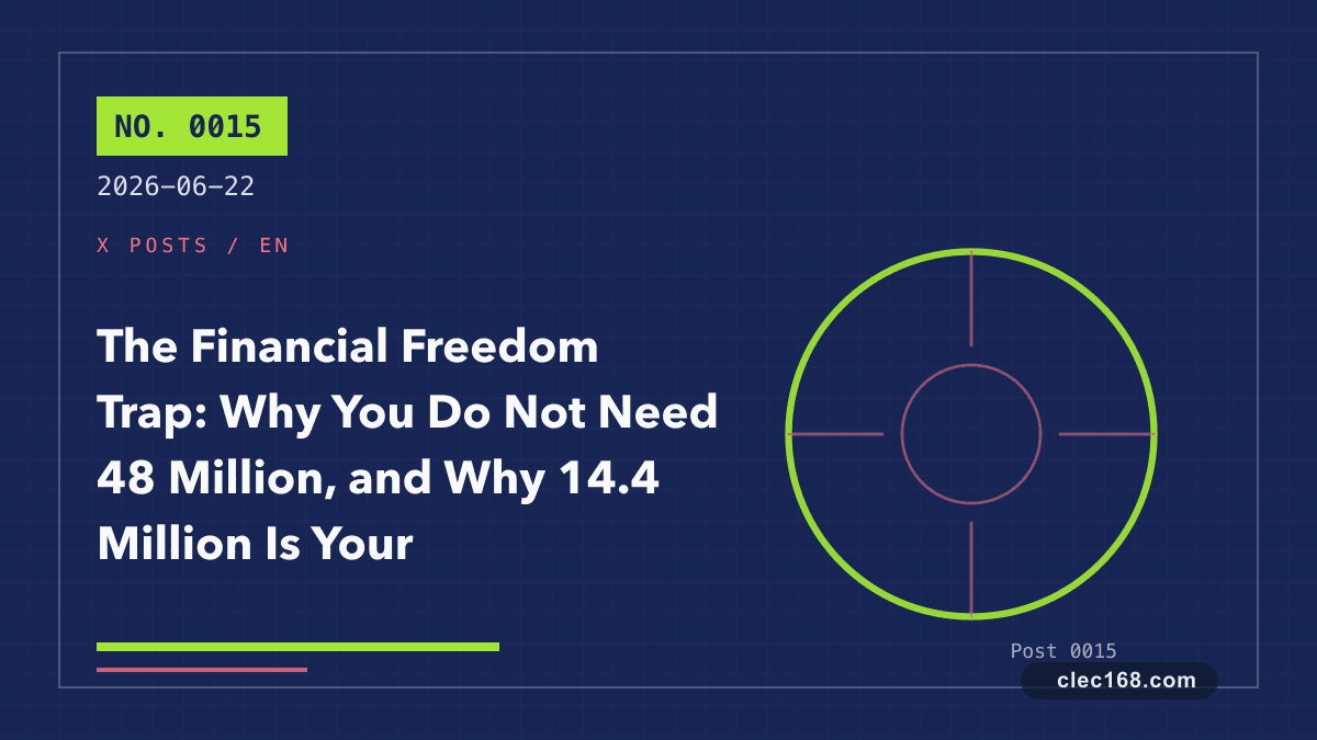 The Financial Freedom Trap: Why You Do Not Need 48 Million, and Why 14.4 Million Is Your Retirement Code