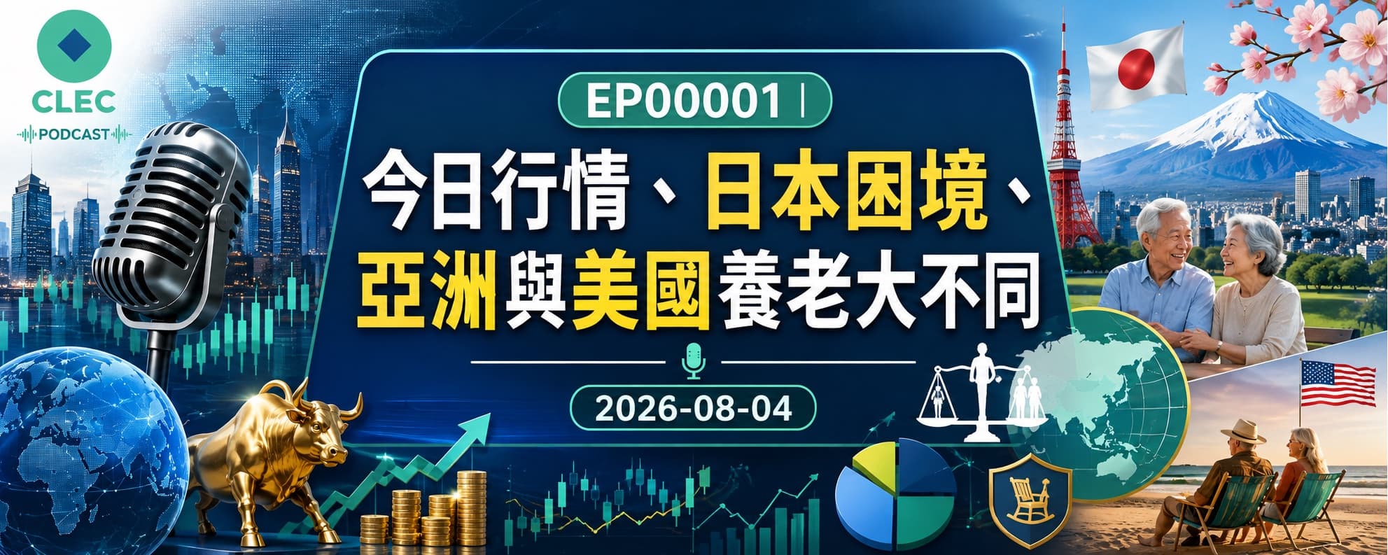 CLEC James 漫谈 EP1：今日行情、日本困境，亚洲与美国养老大不同