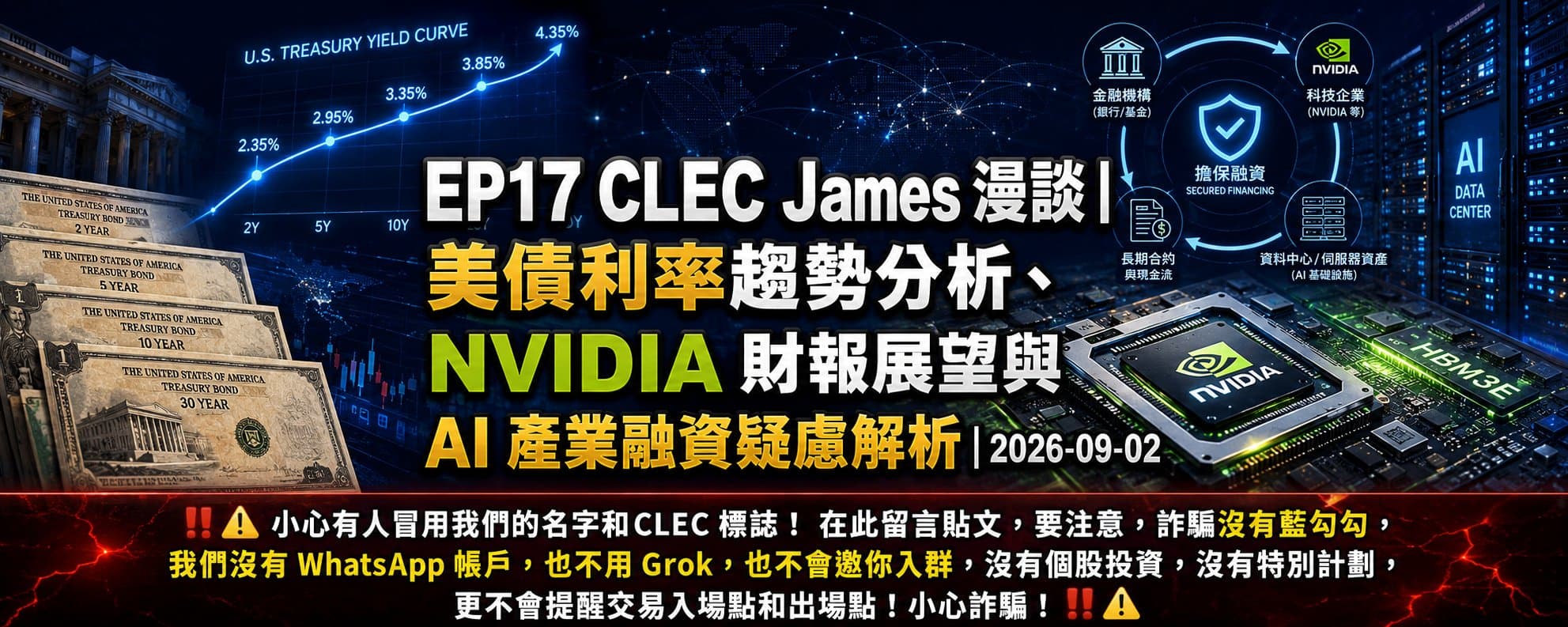美债利率趋势分析、NVIDIA 财报展望与 AI 产业融资疑虑解析