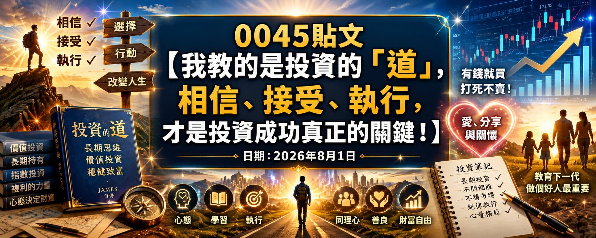 我教的是投資的「道」：相信、接受、執行才是成功的關鍵
