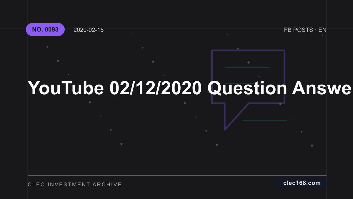 YouTube 02/12/2020 Question Answer YouTube 02/12/2020 Question Answer