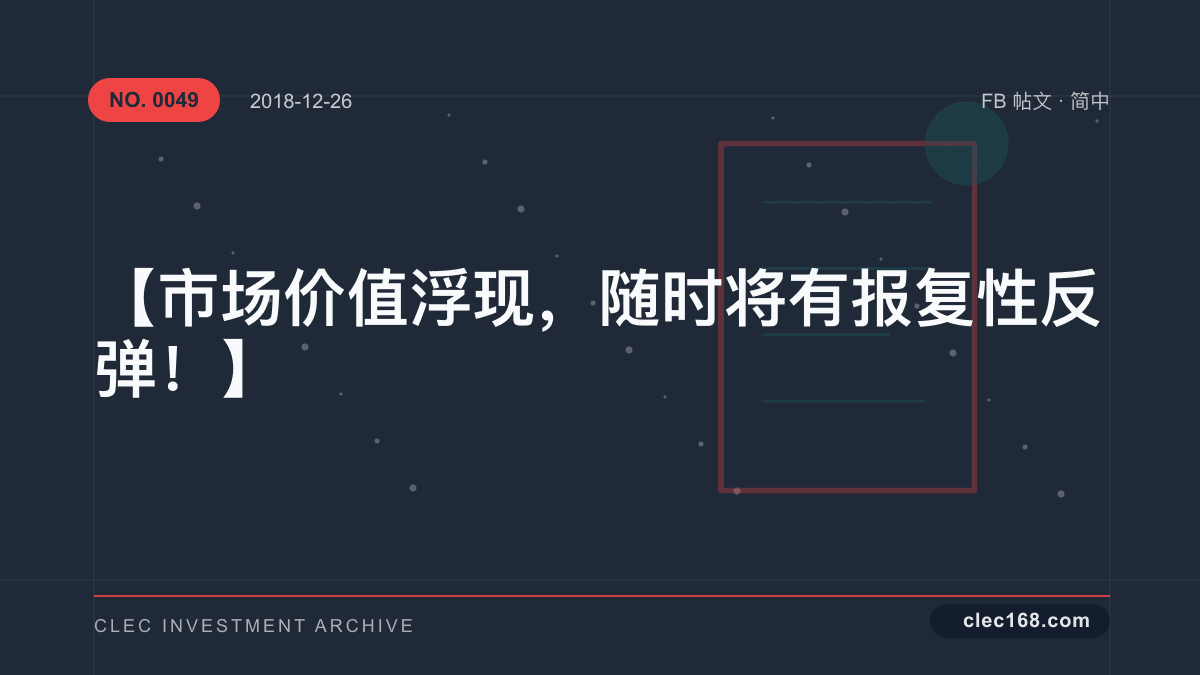【市场价值浮现,随时将有报复性反弹!】 【市场价值浮现,随时将有报复性反弹!】