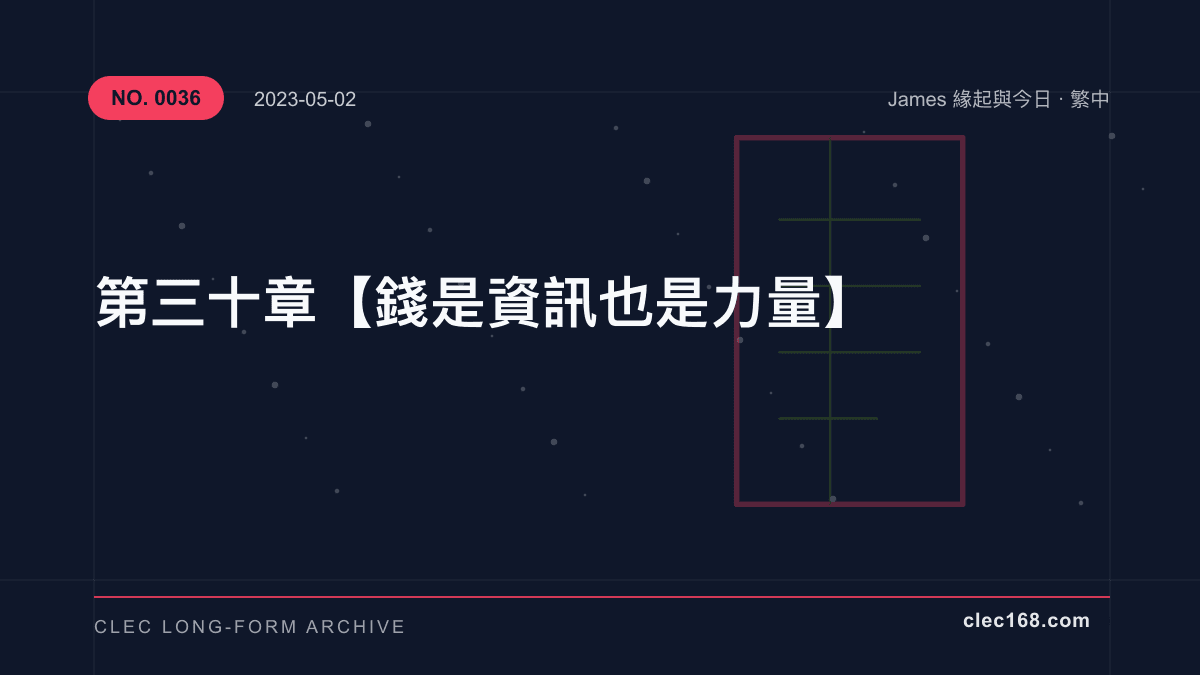 第三十章【錢是資訊也是力量】 第三十章【錢是資訊也是力量】