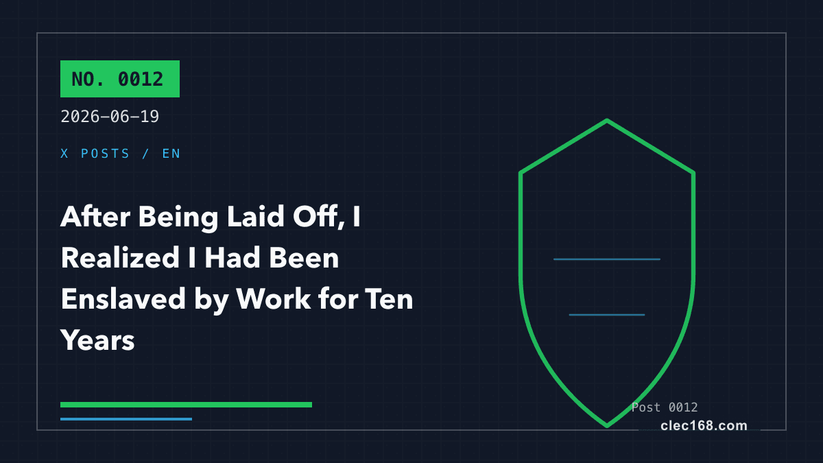 After Being Laid Off, I Realized I Had Been Enslaved by Work for Ten Years After Being Laid Off, I Realized I Had Been Enslaved by Work for Ten Years