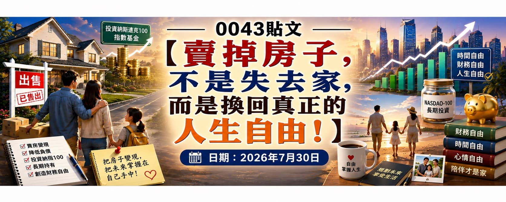 賣掉房子,不是失去家,而是換回真正的人生自由! 賣掉房子,不是失去家,而是換回真正的人生自由!