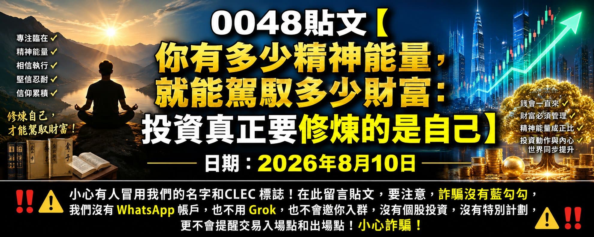 你有多少精神能量,就能駕馭多少財富:投資真正要修煉的是自己 你有多少精神能量,就能駕馭多少財富:投資真正要修煉的是自己