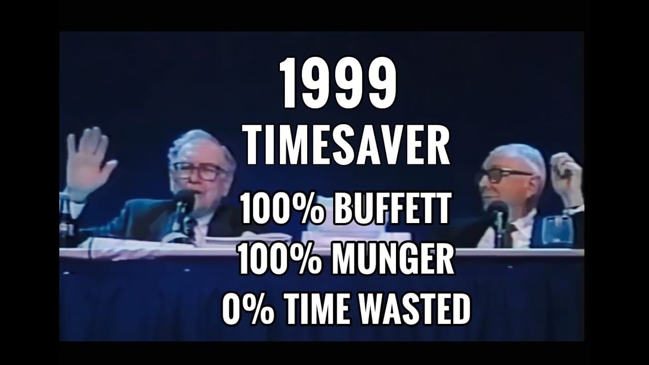 Munger and Buffett — 1999 Berkshire Annual Meeting Q&A (Not an Audiobook) Munger and Buffett — 1999 Berkshire Annual Meeting Q&A (Not an Audiobook)
